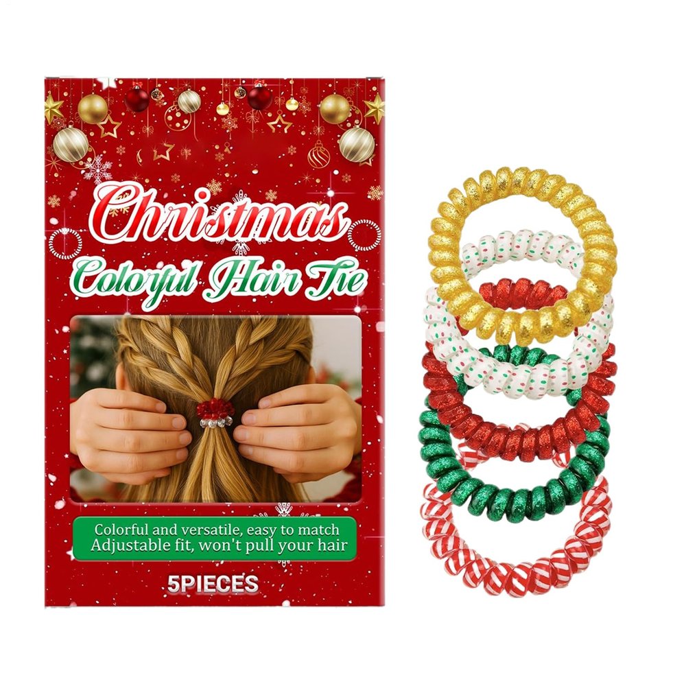 Christmas Silicone Hair Ties for Ponytails
