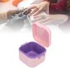 Yinhing Nail Drill Bit Cleaning Box, Portable Soaking Tray with Removable Drain Basket and Opaque Lid, Pink view 2