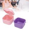 Yinhing Nail Drill Bit Cleaning Box, Portable Soaking Tray with Removable Drain Basket and Opaque Lid, Pink view 3