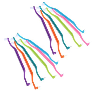 ORFOFE 12 Small Dog Toothbrushes with Dual PP Heads for Cats and Puppies, Soft Bristles for Regular Home Dental Care