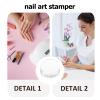 Silicone Nail Art Stamp Heads, Replacement Heads, Transparent, 6-Pack view 3