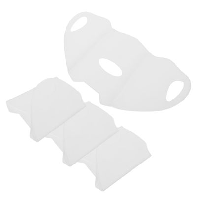HOMSFOU 4-Piece Gel Face Masks with Sun Protection, White Stretch Fabric
