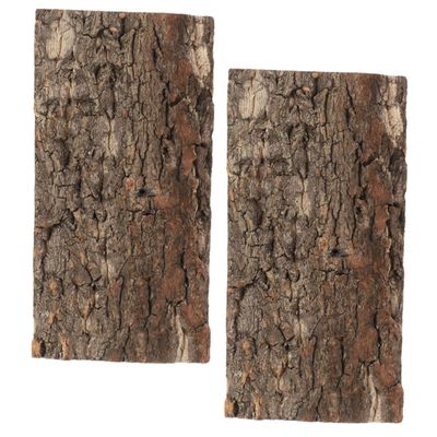 VERDANVERSE 2-Piece Cork Bark Terrarium Background, 10 x 20 cm, for Reptiles and Aquariums