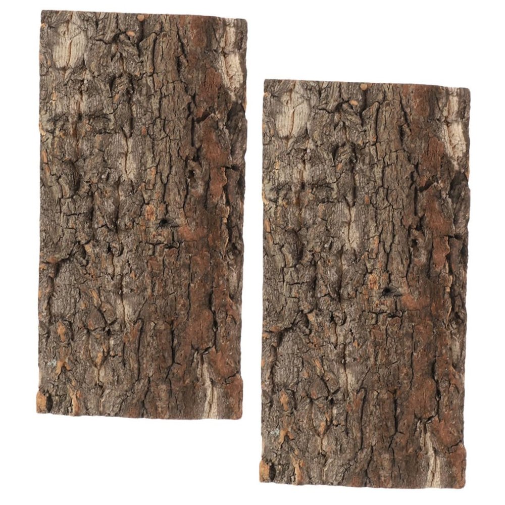 VERDANVERSE 2-Piece Cork Bark Terrarium Background, 10 x 20 cm, for Reptiles and Aquariums