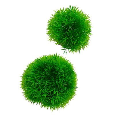 LOORGVEL 2-Piece Artificial Aquarium Plants, Plastic, Lifelike Décor for Fish Tanks and Ponds