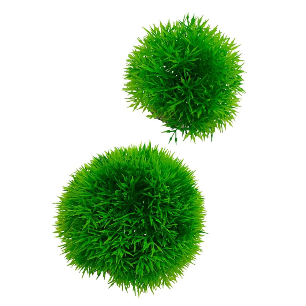 LOORGVEL 2-Piece Artificial Aquarium Plants, Plastic, Lifelike Décor for Fish Tanks and Ponds
