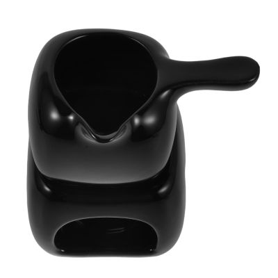 Black Ceramic Oil Burner for Salon and Spa Decor
