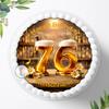 Edible Round Fondant Cake Topper, 20 cm, Personalized Cake Image with or without Custom Name, Birthday Decoration for Ages 18–90, 3091z (76) view 1