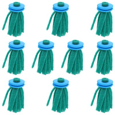 KHBUAB 10-Piece Green Sponge Fish Spawning Mops for Aquarium Egg Collection and Fry Rearing
