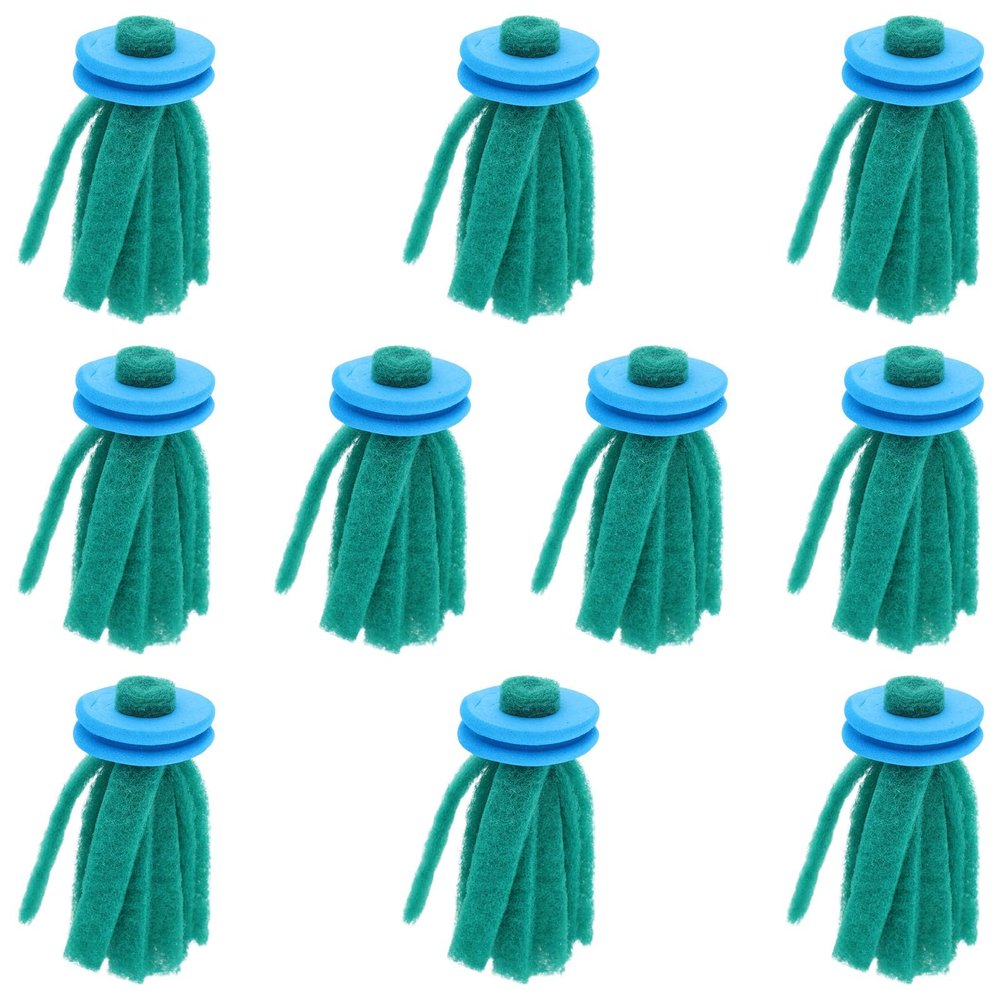 KHBUAB 10-Piece Green Sponge Fish Spawning Mops for Aquarium Egg Collection and Fry Rearing