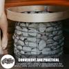 DOITOOL Natural Sauna Heating Stones, 1 kg, for Steam and Dry Saunas view 3