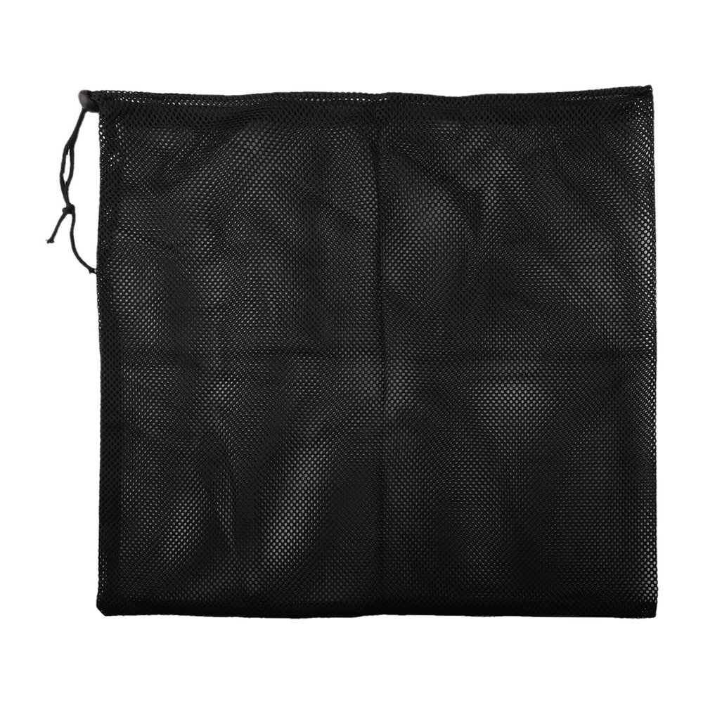 Getdoublerich Pond Filter Mesh Bag with Drawstring - 47cm x 47cm / 30cm x 40cm, 2mm Polyester Barrier Bag for Fish Ponds, Aquariums & Pools, Black