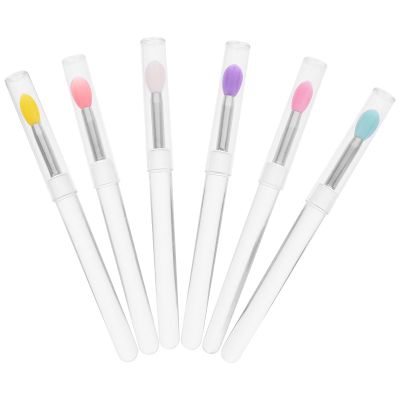 6-Pack Silicone Lip Applicators with Caps for Women