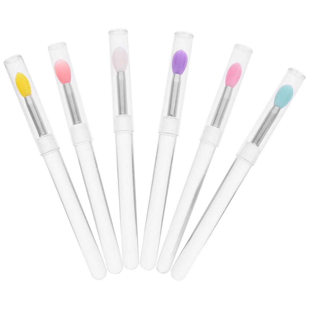 6-Pack Silicone Lip Applicators with Caps for Women