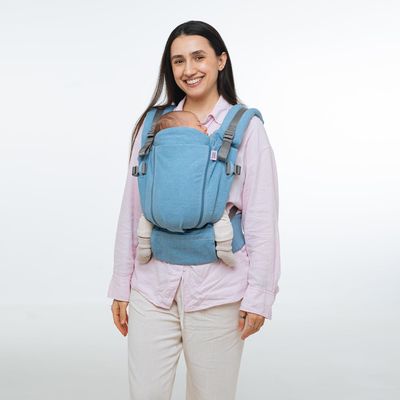 Love & Carry ONE Baby Carrier for Newborns (Light Denim)