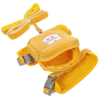 JUMPLAWN Outdoor Pet Backpack with Leash for Small Dogs
