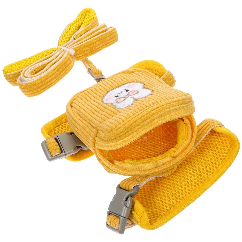 JUMPLAWN Outdoor Pet Backpack with Leash for Small Dogs