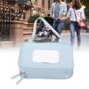 Tyenaza Diaper Bag Purse with Wet Wipe Dispenser, PU Leather Wipe Holder for Strollers, Blue view 3
