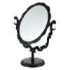 Retro Swivel Makeup Mirror with Stable Base, Black view 1