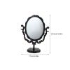 Retro Swivel Makeup Mirror with Stable Base, Black view 2