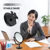 Retro Swivel Makeup Mirror with Stable Base, Black view 3