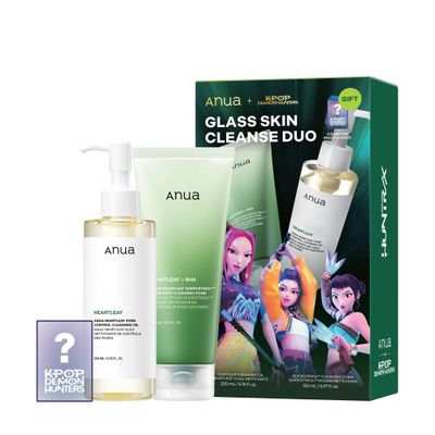 Anua Glass Skin Cleanse Duo, K-Pop Demon Hunters Korean Skincare