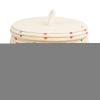 Round Storage Baskets with Lids, Washable, Colorful Rainbow Pom-Poms view 1