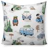 PinkZebra Pillowcase 60 x 60 cm, 100% Cotton, Children's Pillow Cover, OEKO-TEX Certified, Zipper, Camping view 1