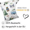 PinkZebra Pillowcase 60 x 60 cm, 100% Cotton, Children's Pillow Cover, OEKO-TEX Certified, Zipper, Camping view 2