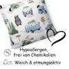 PinkZebra Pillowcase 60 x 60 cm, 100% Cotton, Children's Pillow Cover, OEKO-TEX Certified, Zipper, Camping view 3