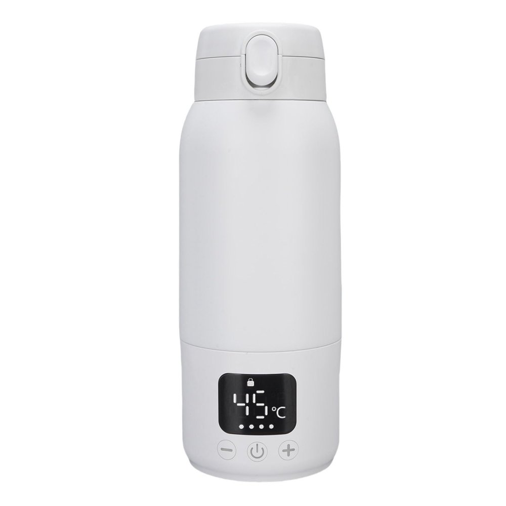 Cocoarm Portable Milk Warmer, 316L Stainless Steel, Two Temperature Settings, 100 W Fast Heating, Ideal for Babies and Adults on the Go