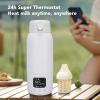 Cocoarm Portable Milk Warmer, 316L Stainless Steel, Two Temperature Settings, 100 W Fast Heating, Ideal for Babies and Adults on the Go view 4