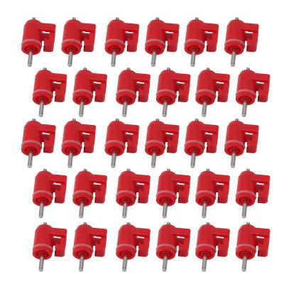 OVAQUIXI 30-Pack Chicken Nipple Drinkers with Steel Ball Design and Automatic Control System (Fine Nail)