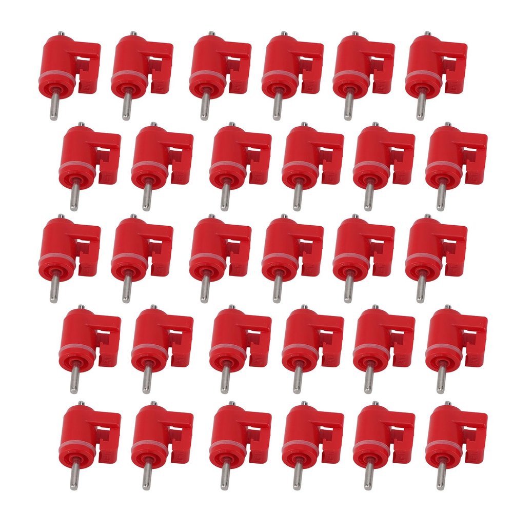 OVAQUIXI 30-Pack Chicken Nipple Drinkers with Steel Ball Design and Automatic Control System (Fine Nail)