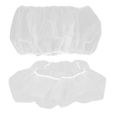 TOYANDONA 2-Pack White Bird Cage Covers, Breathable Mesh, Dustproof and Seed-Catching, for Parrots, Budgies and Macaws, 140–170 cm Circumference
