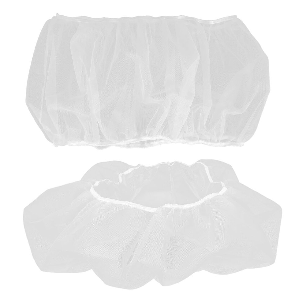 TOYANDONA 2-Pack White Bird Cage Covers, Breathable Mesh, Dustproof and Seed-Catching, for Parrots, Budgies and Macaws, 140–170 cm Circumference