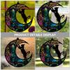 JUMPLAWN 2-Pack Colorful Acrylic Cat Ornaments - Moon Design view 4