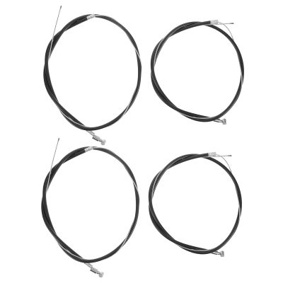 TEHAUX Wheelchair Brake Cables with Anti-Slip Function, Steel and Plastic, 4-Piece Set