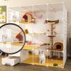 Cat Cage, Indoor Cat Playpen, DIY Metal Wire Enclosure, 219 x 75 x 183 cm view 2