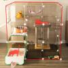 Cat Cage, Indoor Cat Playpen, DIY Metal Wire Enclosure, 219 x 75 x 183 cm view 3
