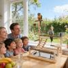 Wooden Bird Playground with Swing, Training Stand and Beak-Chewing Station for Parakeets view 2