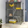 Large Indoor Cat Cage, Cat Enclosure, Removable DIY Cat Playpen, Ferret Cage with Ramp, Ladders and Bed, Large Pet Exercise Area, Ideal for 1–4 Cats (Size: 72x3 view 2