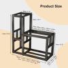 Aquarium Stand for 20–50 Gallons, Black Frame + Light Walnut, 150 × 40 cm view 2