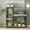 Aquarium Stand for 20–50 Gallons, Black Frame + Light Walnut, 150 × 40 cm view 4