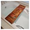 Adjustable Solid Wood Bathtub Tray, Luxury Wooden Bathtub Caddy for Hotel Bathrooms, Extendable Bath Rack for Relaxation (Brown) view 3
