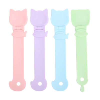 Mingzhe Cat Treat Dispensers, Squeeze Lick Spoons, 4-Pack, Multifunctional Tool for Liquid Snacks and Purées, Plastic, 26.9 X