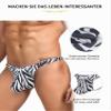 ohyeahlady 2-Pack Men's String Thongs, Open-Crotch, Low-Rise, White + Leopard, Size L view 4