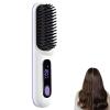 Cordless Hair Straightening Brush with Ceramic Bristles, Rechargeable Styling Brush for Precise Straightening and Volume, Ideal for Women and Travel (White) view 1