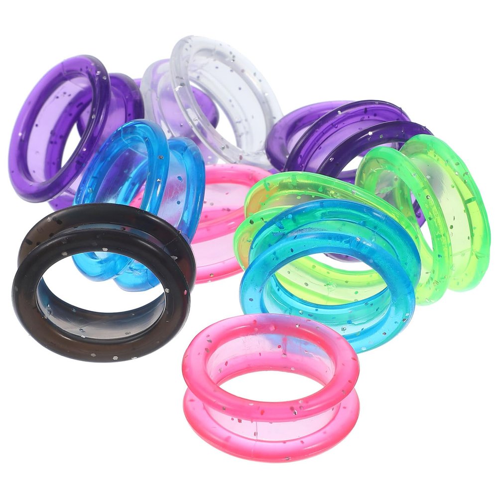 Baluue 12-Pack Non-Slip Silicone Finger Rings for Shears