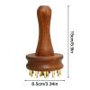 Scalp Massage Tool with Long Handle and Brass Teeth view 2